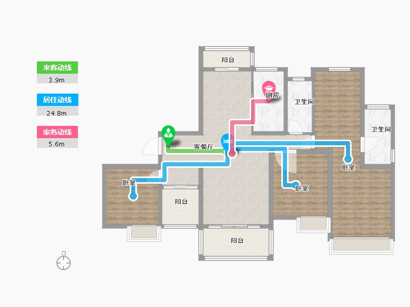 江苏省-盐城市-宝达香格里拉-142.00-户型库-动静线