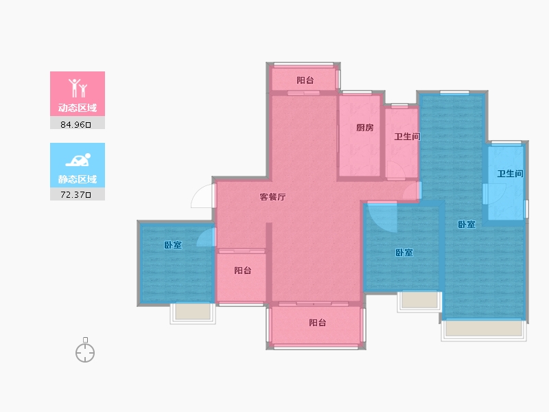 江苏省-盐城市-宝达香格里拉-142.00-户型库-动静分区