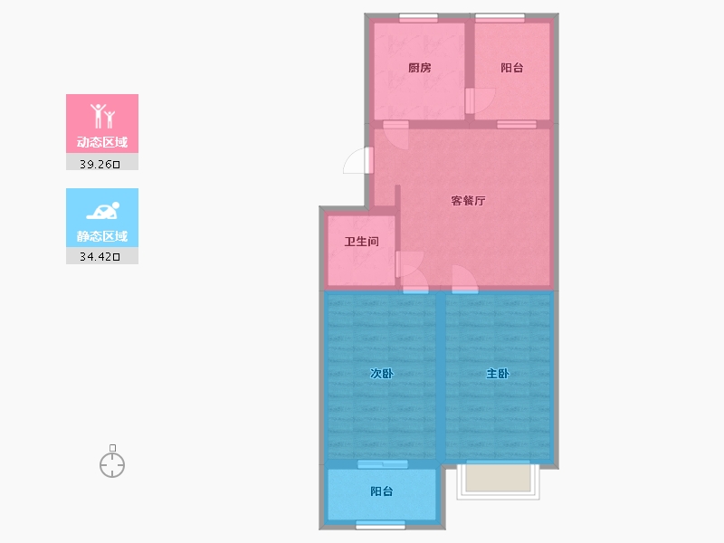 山东省-青岛市-润举聚福家园-64.80-户型库-动静分区