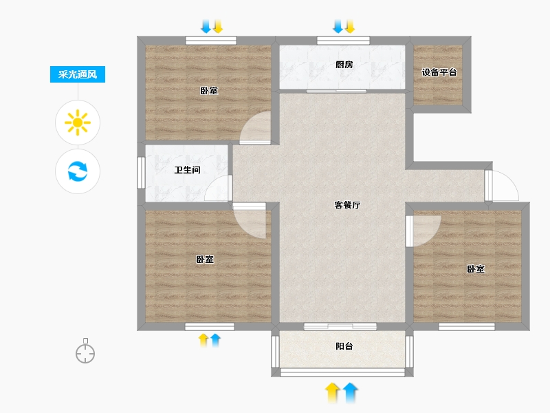 安徽省-池州市-福达园-90.01-户型库-采光通风