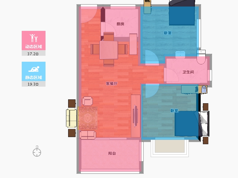 福建省-泉州市-圣弗兰广场-50.00-户型库-动静分区