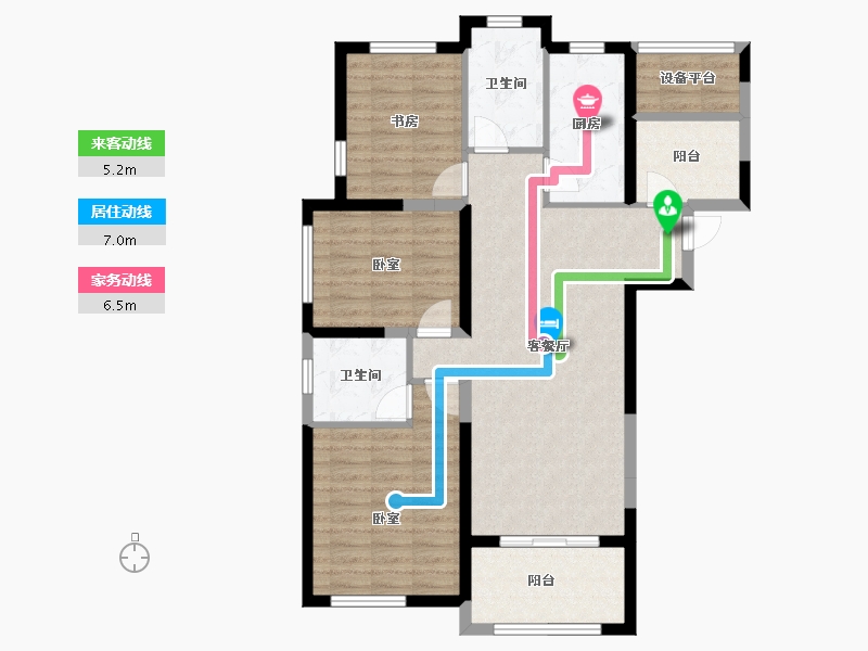 安徽省-合肥市-保利拉菲公馆-96.23-户型库-动静线