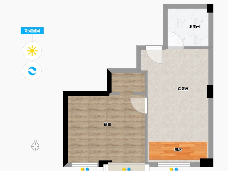 江苏省-盐城市-杰仕豪庭铂公馆-43.37-户型库-采光通风