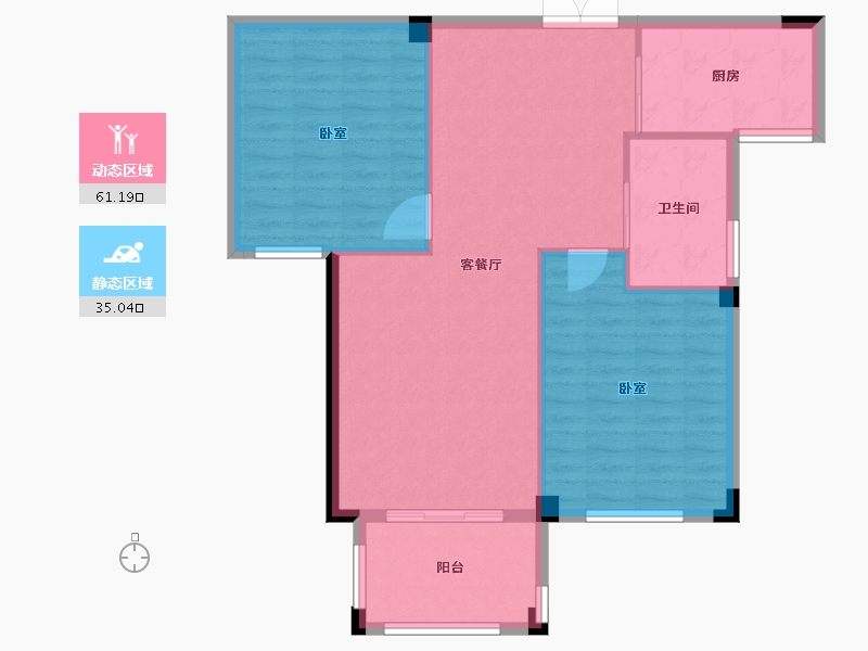 浙江省-杭州市-恒厚阳光城-88.48-户型库-动静分区