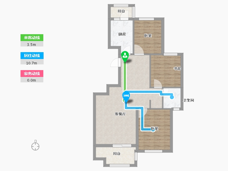 浙江省-宁波市-悦湖湾-75.00-户型库-动静线