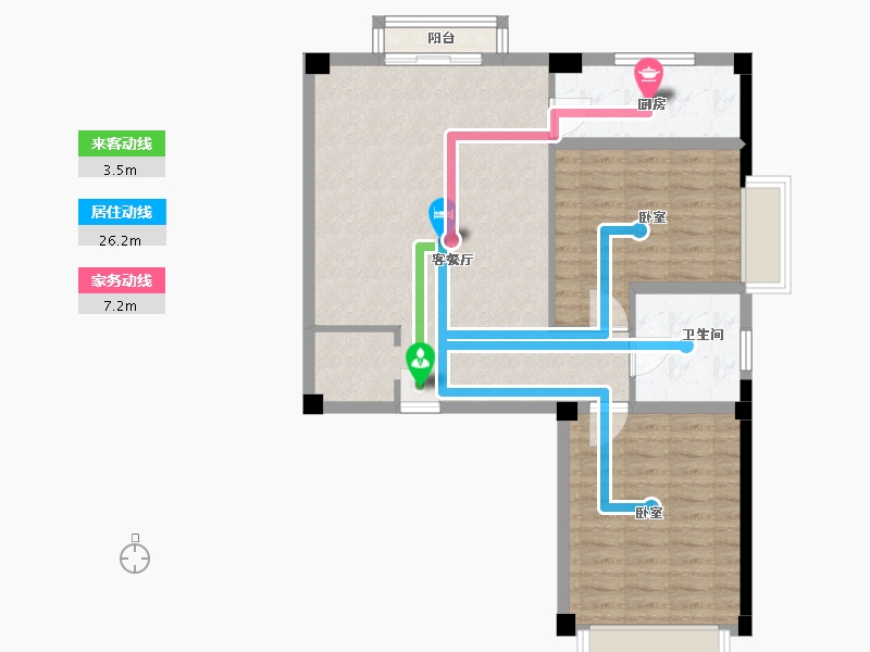 江苏省-盐城市-杰仕豪庭铂公馆-83.30-户型库-动静线