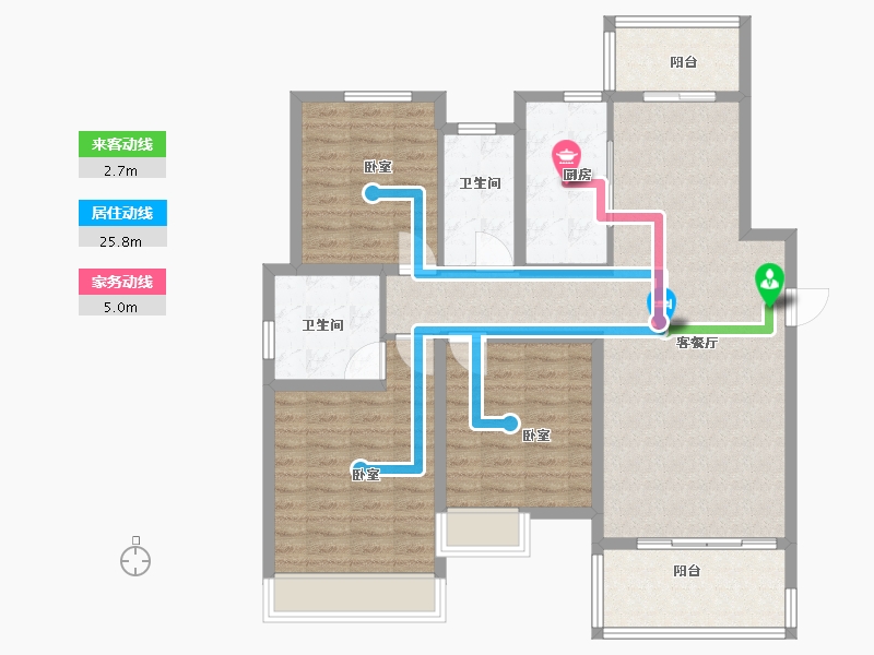 江苏省-盐城市-宝达香格里拉-108.00-户型库-动静线