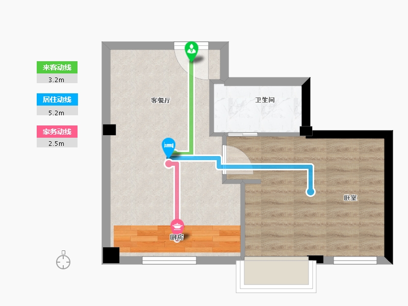 江苏省-盐城市-杰仕豪庭铂公馆-40.57-户型库-动静线