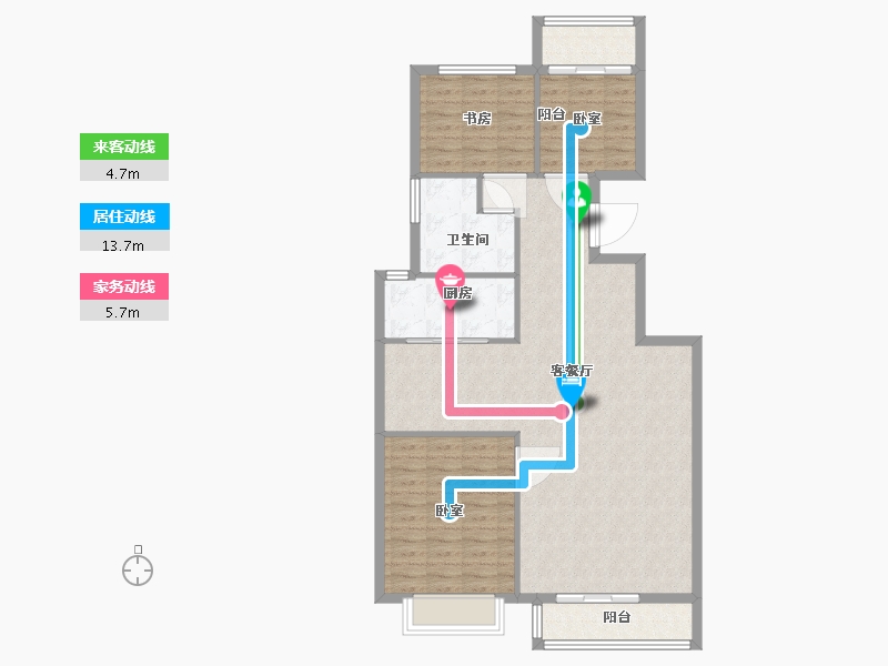 河北省-邯郸市-龙山君子居-101.20-户型库-动静线