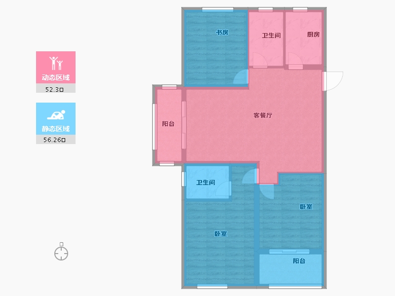 江苏省-盐城市-宝达香格里拉-98.00-户型库-动静分区