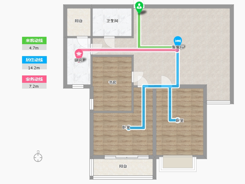 河北省-邯郸市-龙山君子居-91.82-户型库-动静线