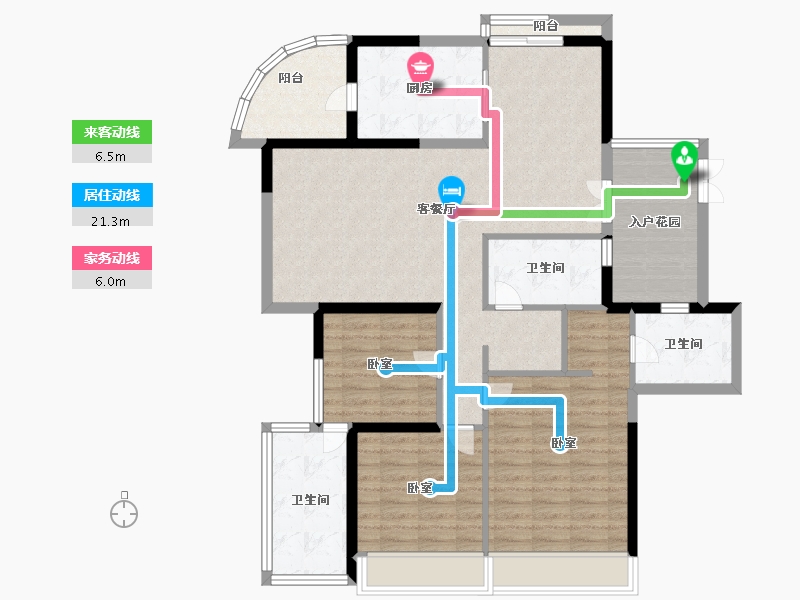 江苏省-南京市-星雨华府-116.32-户型库-动静线