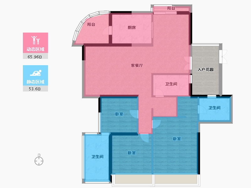 江苏省-南京市-星雨华府-116.32-户型库-动静分区