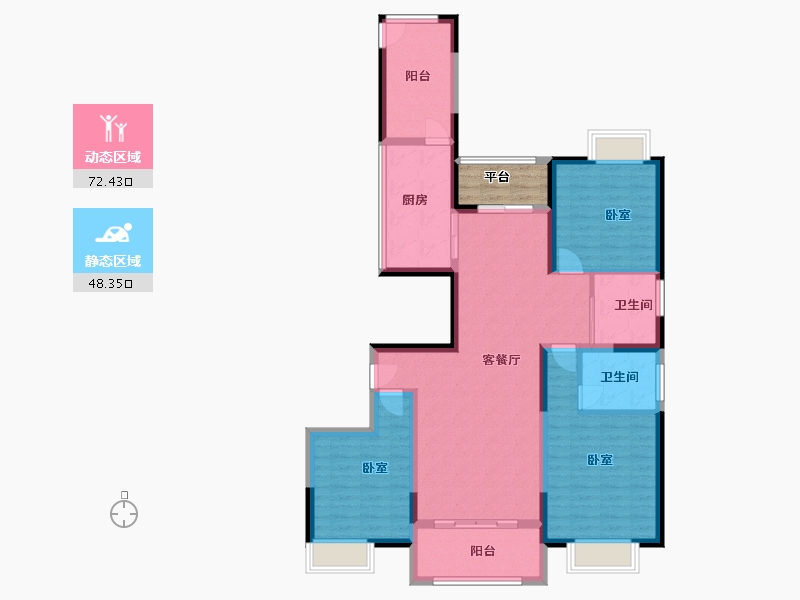 浙江省-嘉兴市-御华名都-112.00-户型库-动静分区