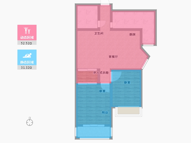 河北省-邯郸市-永华新城-74.54-户型库-动静分区