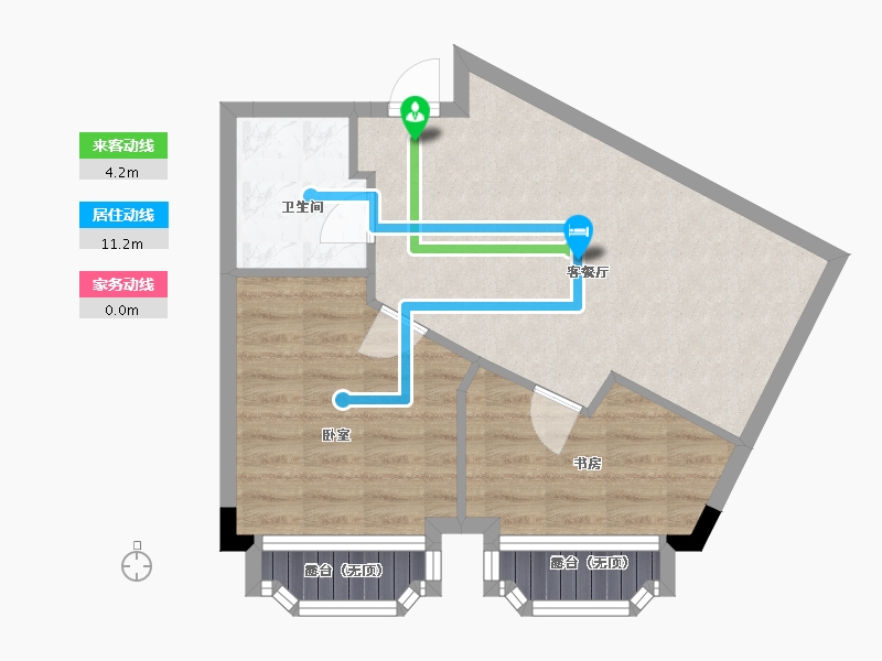 浙江省-杭州市-香山四季公馆-56.00-户型库-动静线