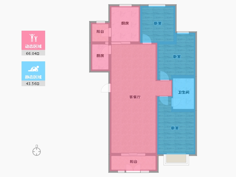 河北省-唐山市-八方紫金御苑-98.07-户型库-动静分区