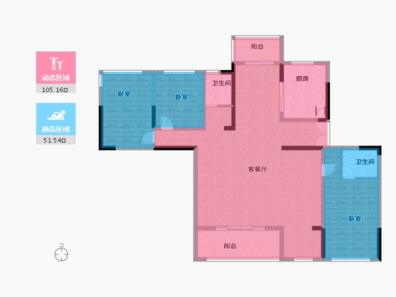 四川省-宜宾市-中铁·卓越城-141.43-户型库-动静分区