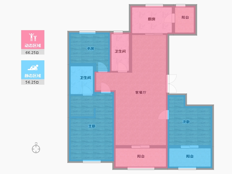 山东省-青岛市-保利漫月山-108.80-户型库-动静分区