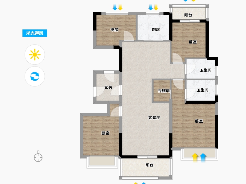 江苏省-盐城市-嘉业上郡-112.00-户型库-采光通风