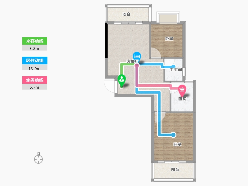 福建省-泉州市-圣弗兰广场-70.00-户型库-动静线