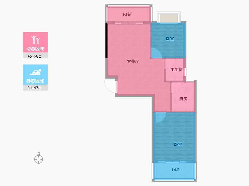 福建省-泉州市-圣弗兰广场-70.00-户型库-动静分区