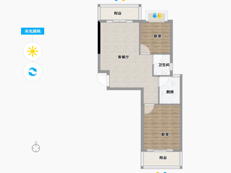 福建省-泉州市-圣弗兰广场-70.00-户型库-采光通风