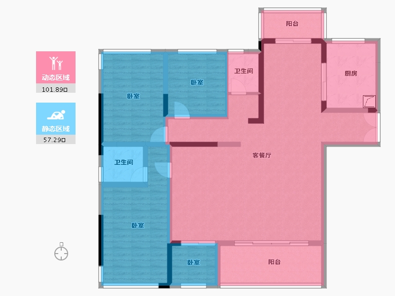 四川省-宜宾市-中铁·卓越城-143.26-户型库-动静分区