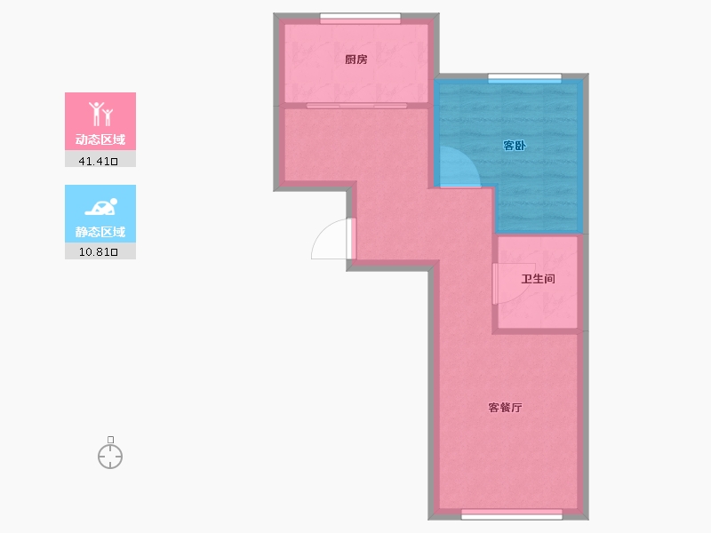 河北省-邯郸市-远洋·新兴公馆-46.59-户型库-动静分区