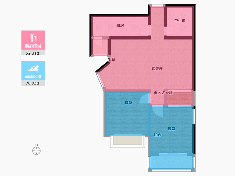 河北省-邯郸市-永华新城-75.32-户型库-动静分区