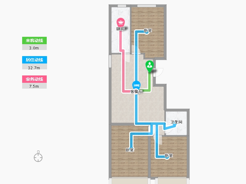 河北省-邯郸市-龙山君子居-93.95-户型库-动静线