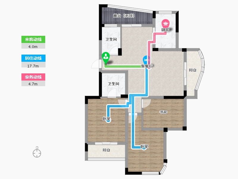 浙江省-杭州市-林溪闲庭-101.38-户型库-动静线