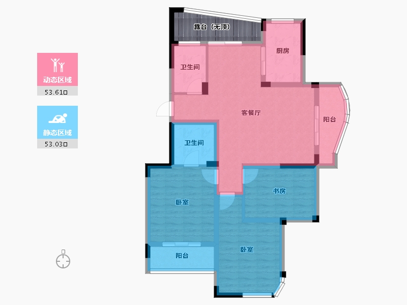 浙江省-杭州市-林溪闲庭-101.38-户型库-动静分区