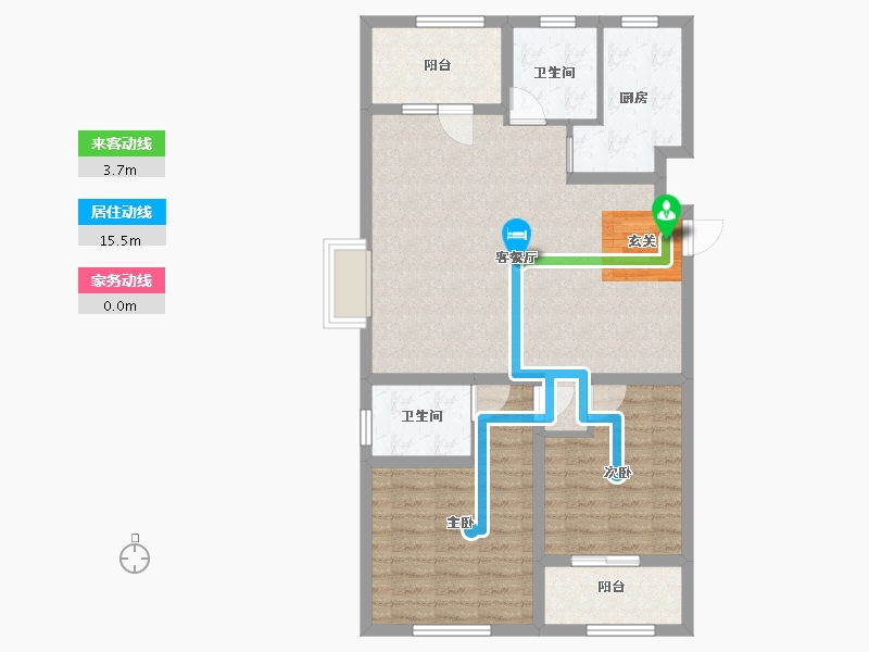 山东省-青岛市-新都心苑-86.39-户型库-动静线