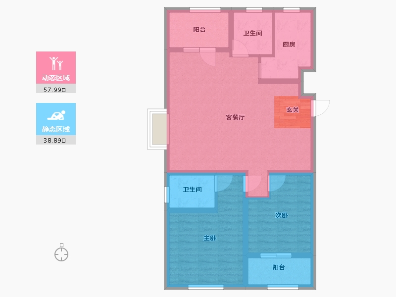 山东省-青岛市-新都心苑-86.39-户型库-动静分区