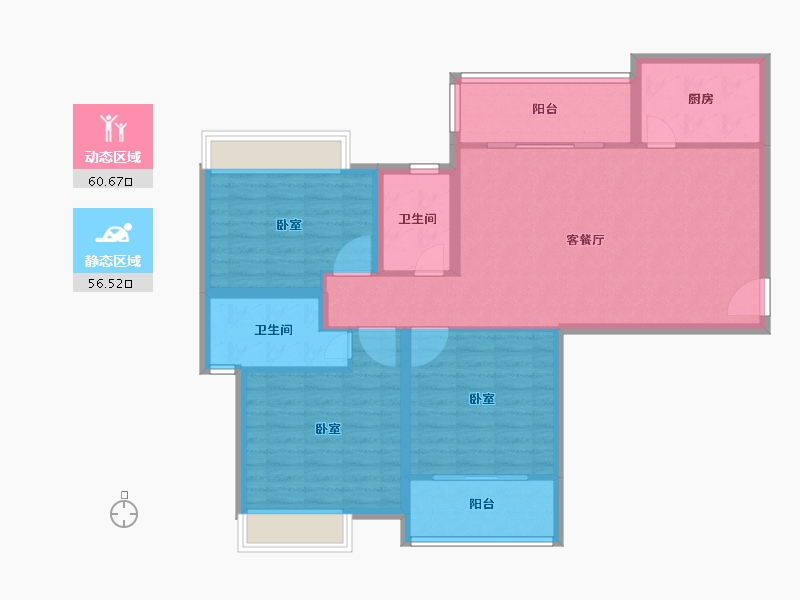 江苏省-徐州市-鼓楼广场-106.01-户型库-动静分区