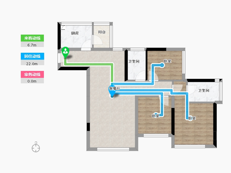 四川省-巴中市-泰诚国际社区-74.19-户型库-动静线