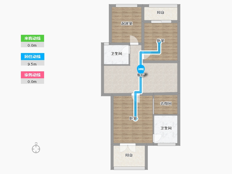 浙江省-绍兴市-龙山豪庭-84.15-户型库-动静线