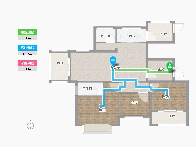 江苏省-盐城市-俊知香槟公馆-112.49-户型库-动静线