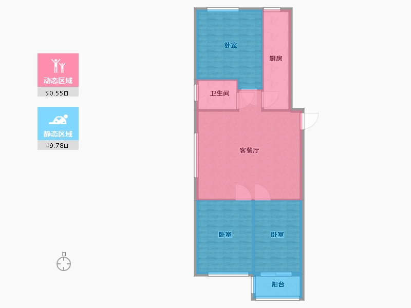 河北省-邯郸市-龙山君子居-92.29-户型库-动静分区