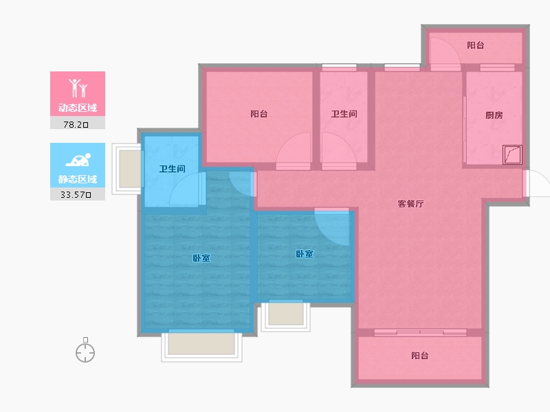 安徽省-合肥市-学院里-99.30-户型库-动静分区