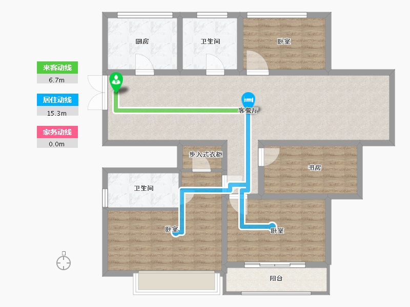 浙江省-嘉兴市-开元名都-114.00-户型库-动静线