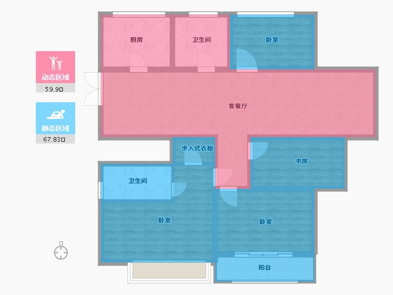 浙江省-嘉兴市-开元名都-114.00-户型库-动静分区