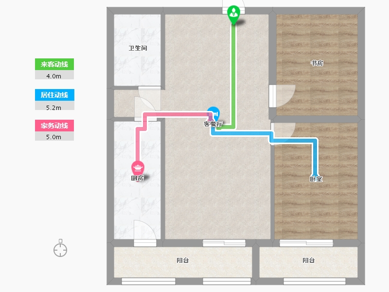 河北省-邯郸市-龙山君子居-71.47-户型库-动静线