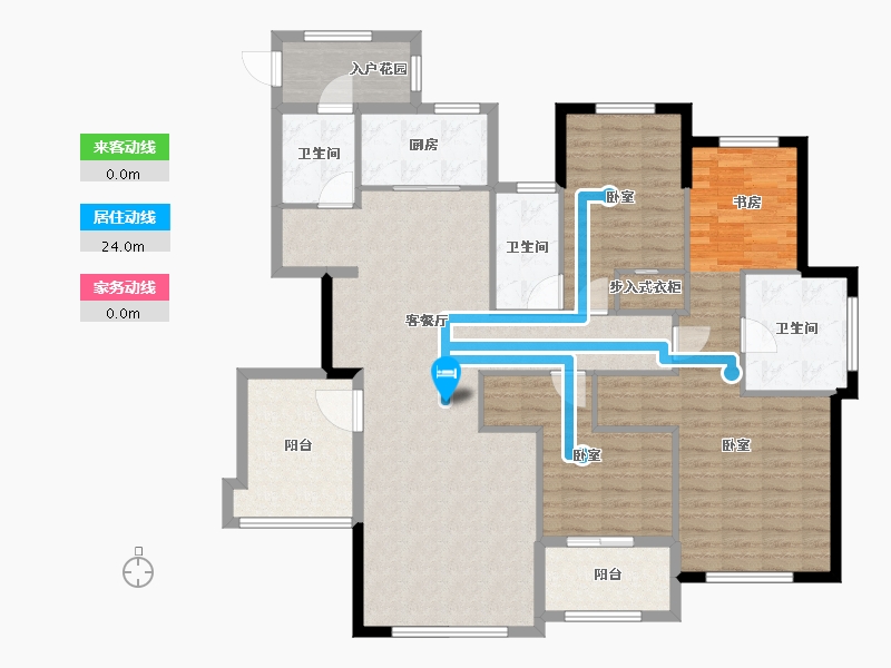 浙江省-宁波市-锦港府-140.00-户型库-动静线