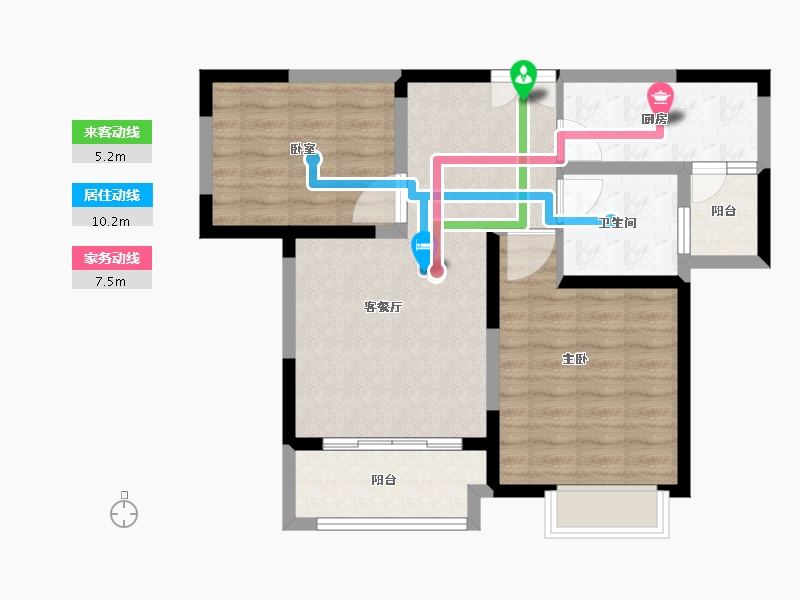 江苏省-无锡市-红星国际广场-71.01-户型库-动静线