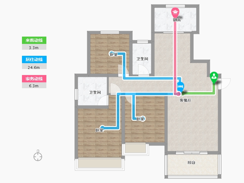 江苏省-盐城市-宝达香格里拉-108.00-户型库-动静线