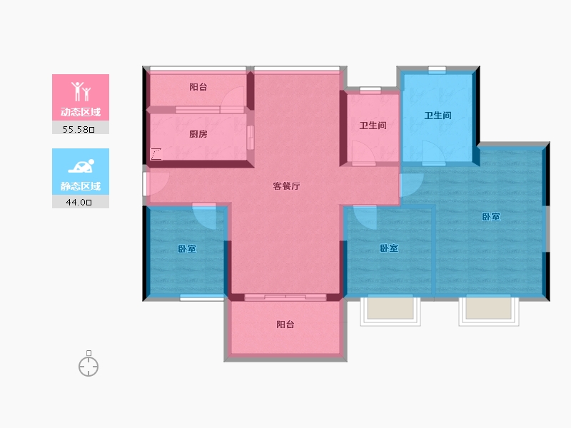 广东省-东莞市-海伦湾-88.20-户型库-动静分区