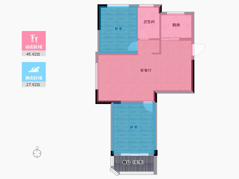 浙江省-杭州市-林溪闲庭-71.09-户型库-动静分区