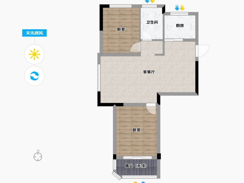 浙江省-杭州市-林溪闲庭-71.09-户型库-采光通风